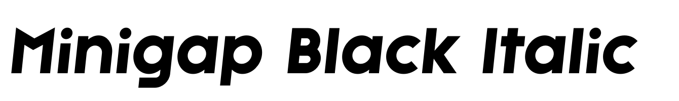 Minigap Black Italic